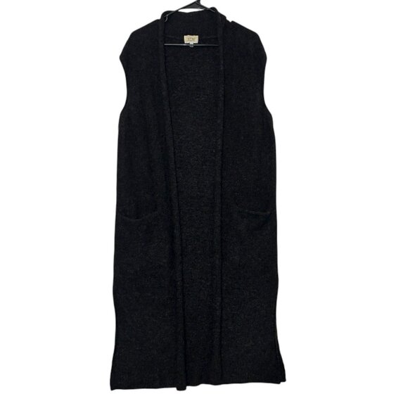 Aritzia Wilfred Long Cardigan Vest Open Front Sweater Wool/Mohair Large Dunkirk - Picture 2 of 10
